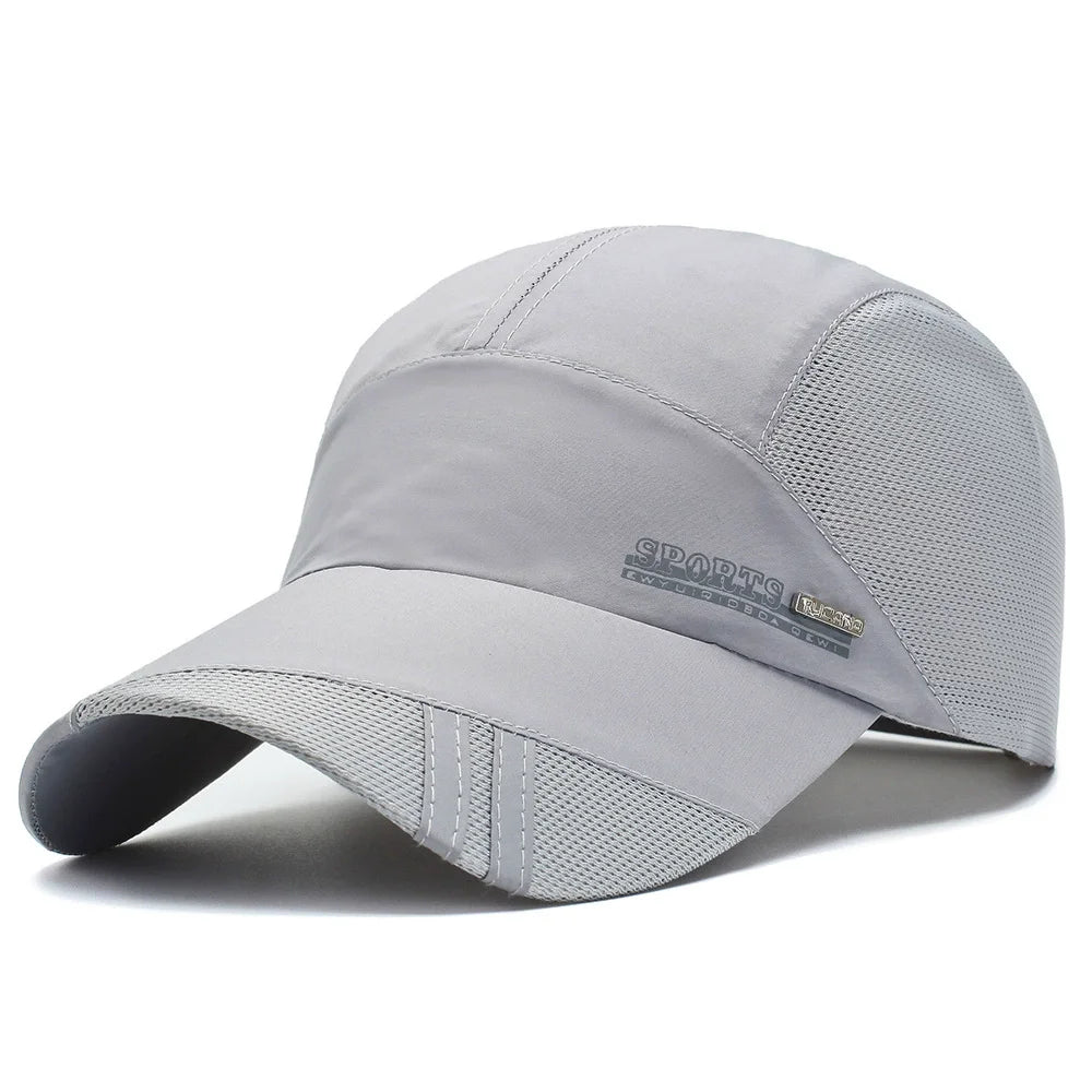 Cappellino sportivo in rete traspirante, grigio