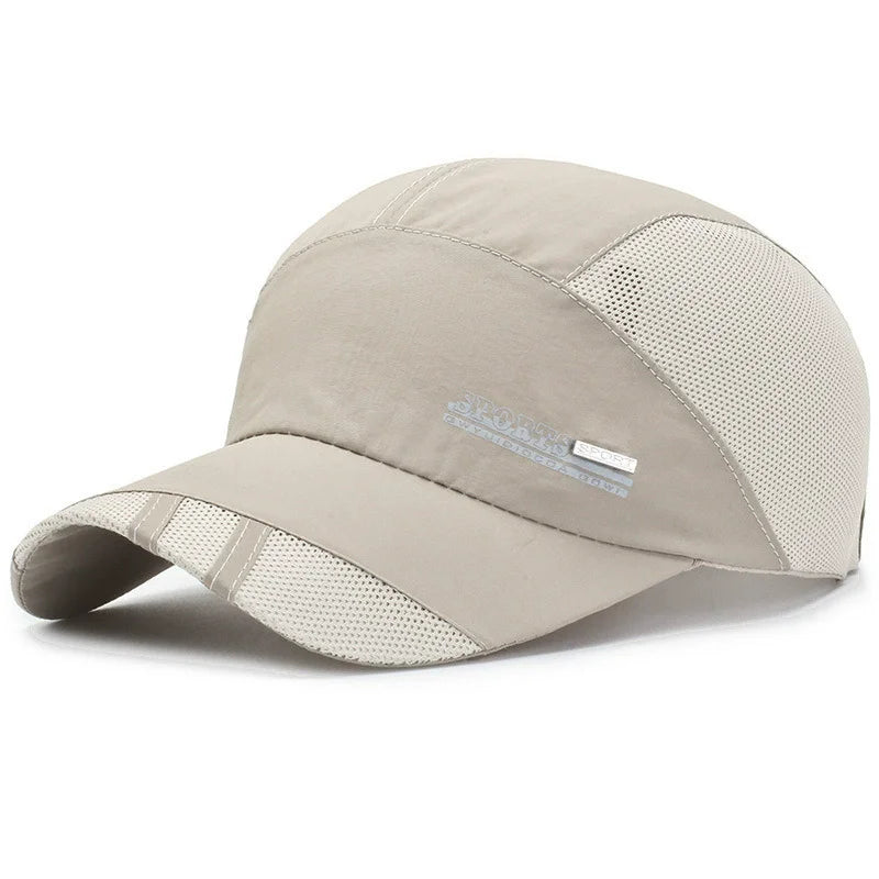 Cappellino sportivo in rete traspirante, kaki