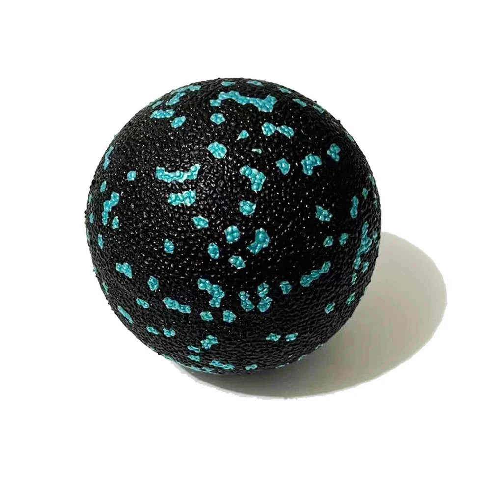 Pallina da massaggio in EPP 8 cm, nera e azzurra, superficie liscia