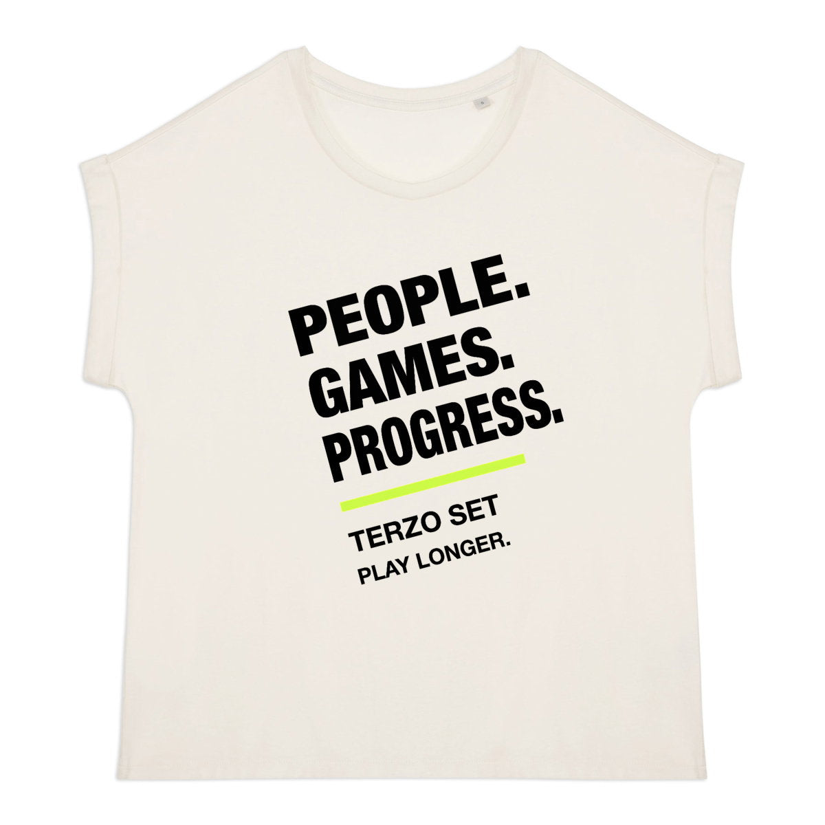 TERZO SET Manifesto Women T-Shirt Ivory - fronte_0