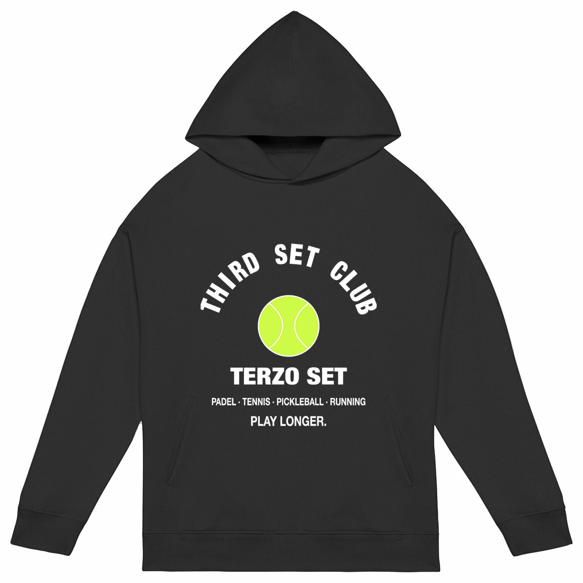 TERZO SET Third Set Club Oversized Hoodie - fronte_nero