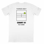 TERZO SET Court Series 01 T-Shirt Light - retro_bianco