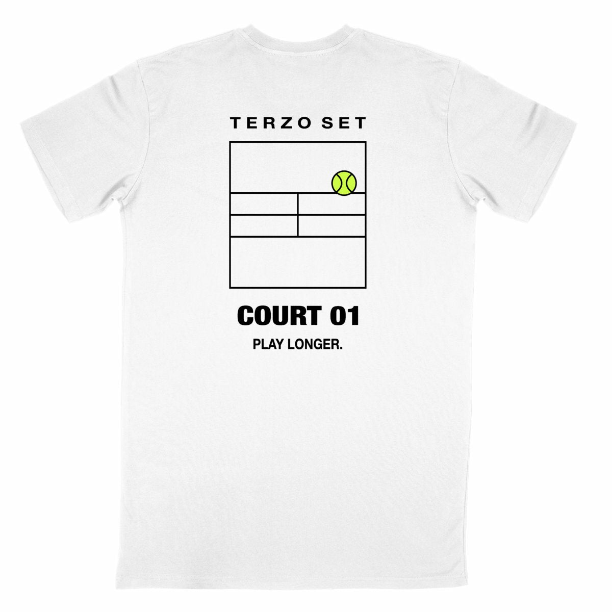 TERZO SET Court Series 01 T-Shirt Light - retro_bianco