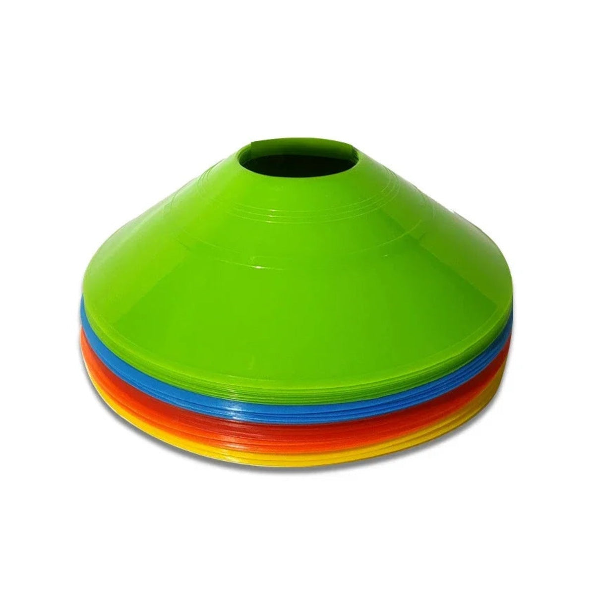 Set di 10 coni da allenamento impilati, colori assortiti