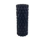 Foam roller cilindrico nero da 33 cm con superficie a rilievi